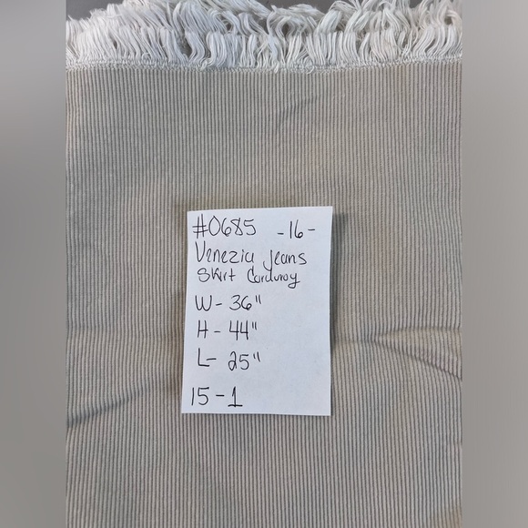Venezia Jeans Corduroy Skirt Open Front Sz 16 Ivory‎ - Picture 8 of 8
